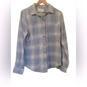 Aeropostale Super Soft Blue Plaid Flannel Short Size M New With Tags